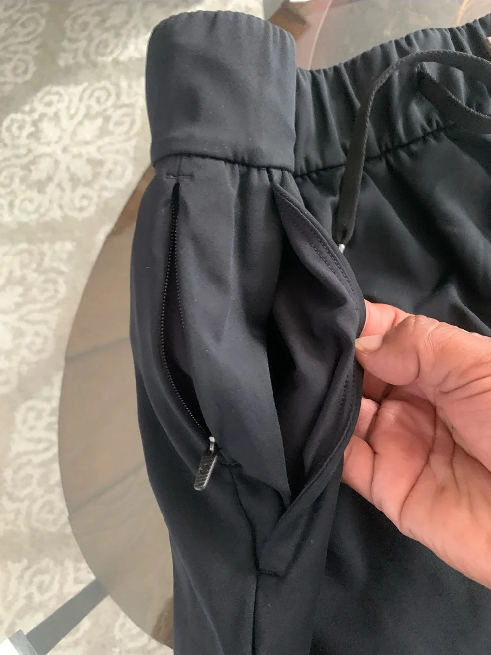 Everyday Black Drawstring Mini Skirt